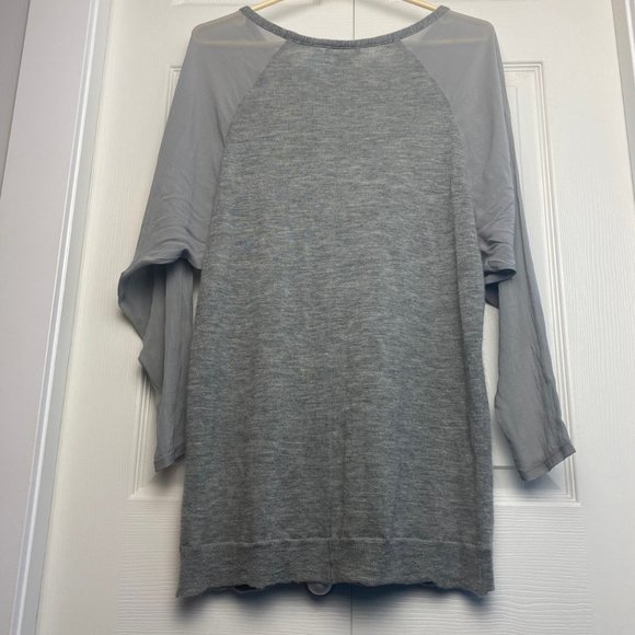 VINCE Cashmere Sweater with Silk Sleeves Size Small - Picture 4 of 6